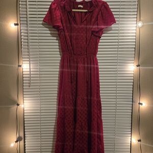 Elegant Red Maxi Dress